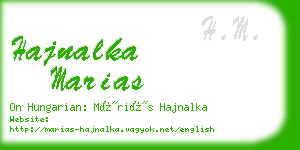 hajnalka marias business card